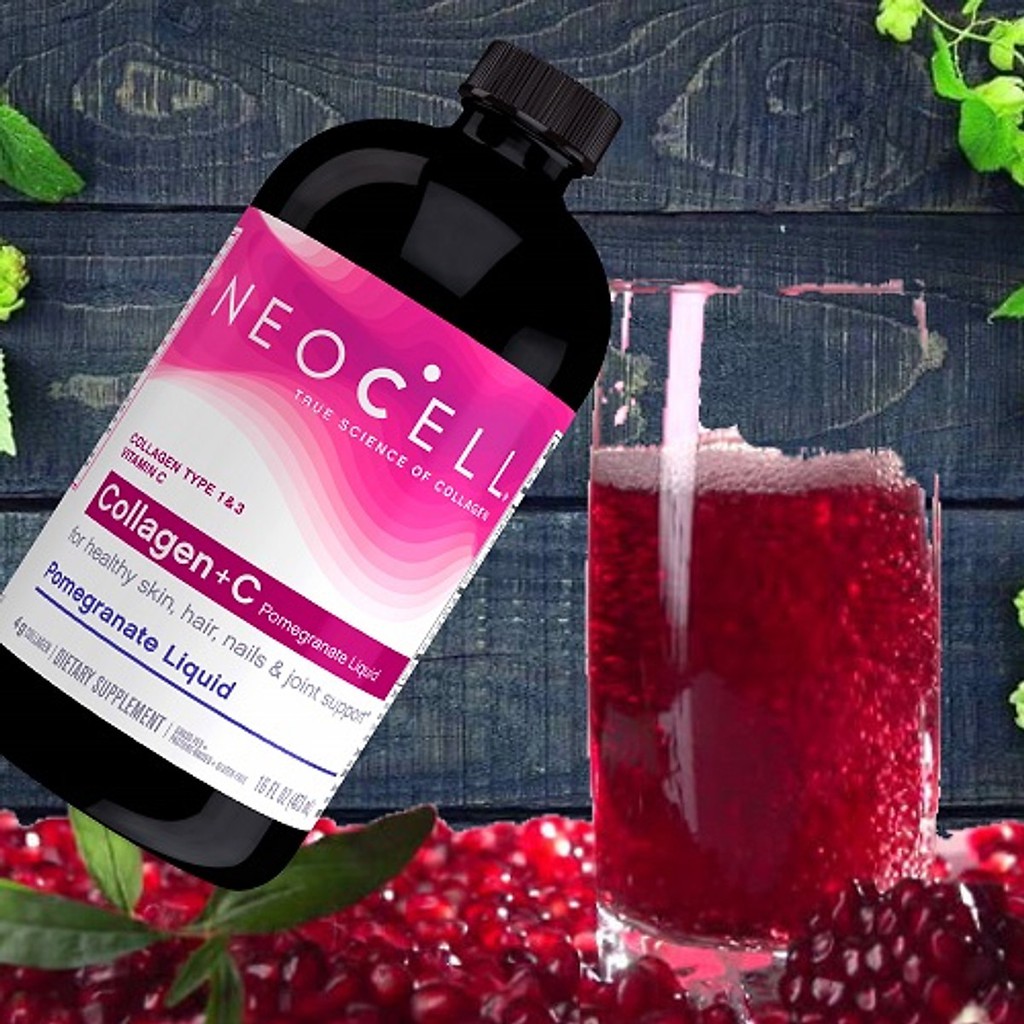 Collagen Lựu Mỹ NeoCell Collagen Pomegranate Liquid 4000mg Chống Lão Hóa Da