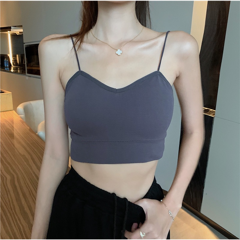 Áo Lót Dạng Ống Có Mút Nâng Ngực Chống Chói Dây Chéo Lưng Đẹp Mắt Dành Cho Bạn Nữ