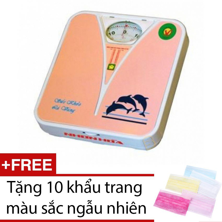 Cân sức khỏe 120 kg Nhơn Hòa NHHS-120-K2 + Tặng 10 khẩu trang màusắc ngẫu nhiên