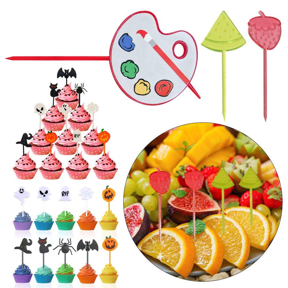 ZAIJIE24 Set 20 / 25 Tăm Trái Cây Hoạt Hình Xinh Xắn