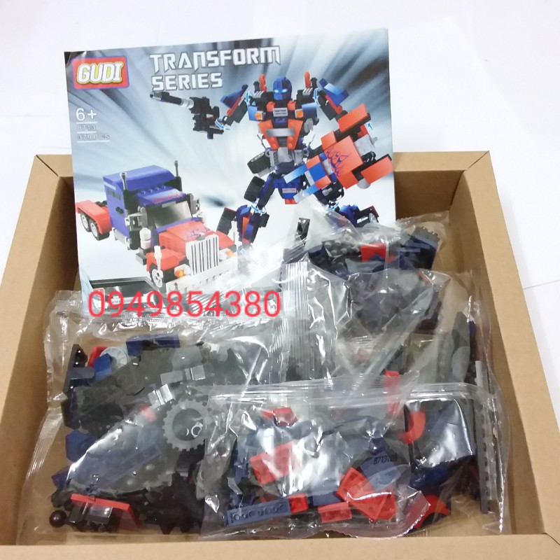 Đồ Chơi Lắp Ráp Transformers GUDI 8713 - Robot Biến Hình - Lắp Ghép Robot Optimus Prime!!