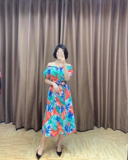 Đầm hoa zara chất liệu lụa tarta