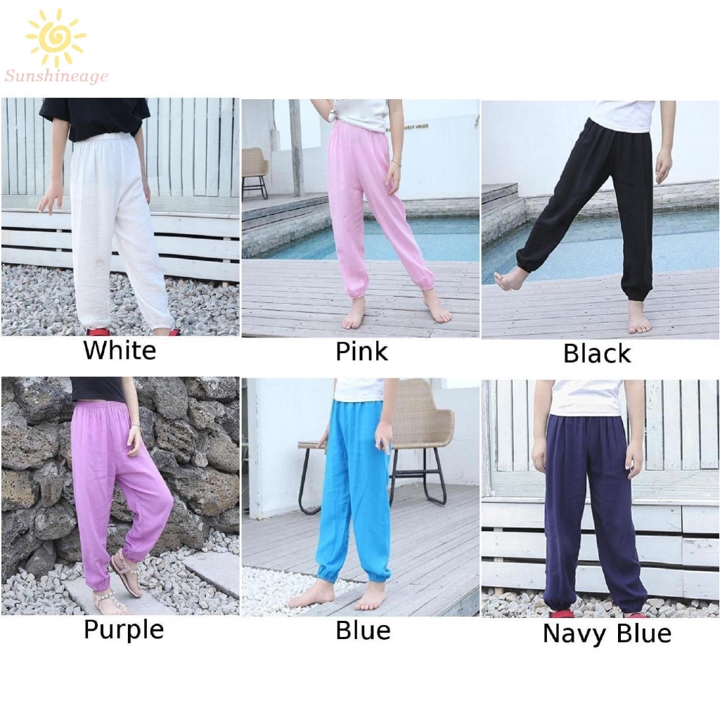 Quần Dài Lưng Thun Thời Trang Unisex Cho Bé
