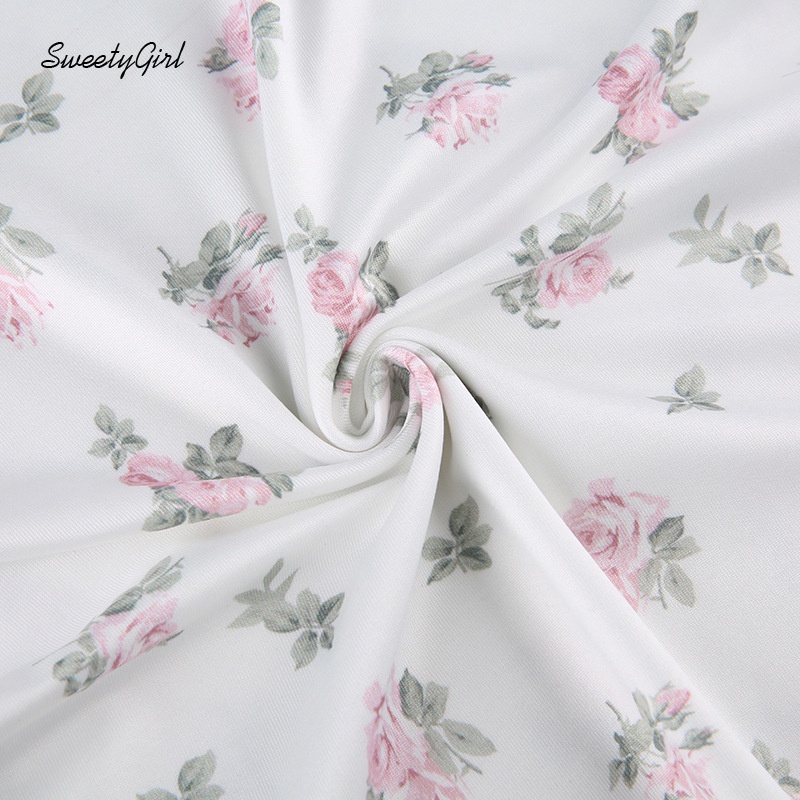 Đầm Mini Không Tay Cổ Chữ V In Họa Tiết Hoa Dễ Thương Dành Cho Nữ 2022