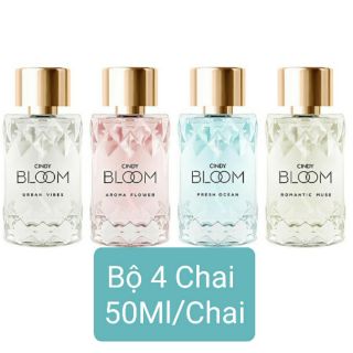 Bộ 4 nước hoa Cindy Bloom 50ml (Urban Vibes + Fresh Ocean + Romantic Muse + Aroma Flower)