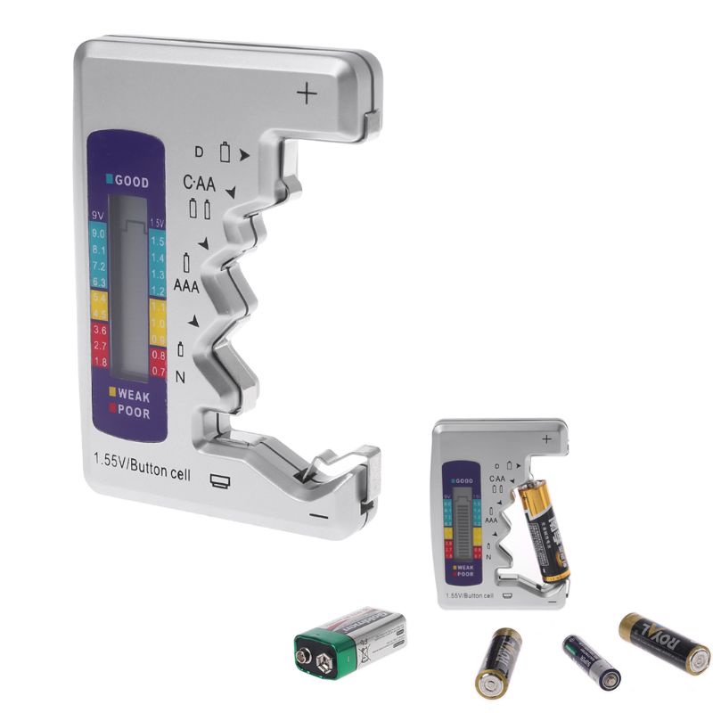 Thiết Bị Kiểm Tra Nguồn Điện Màn Hình LCD 9V 6F22 Pin Chuyên Dụng