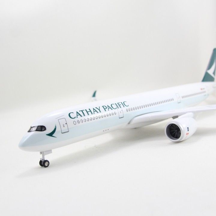 Máy bay mô hình tĩnh A350 Cathay Pacific 47cm có bánh xe và led
