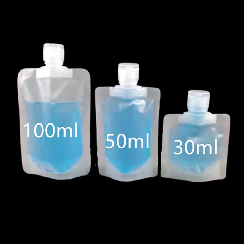Túi rỗng 30 / 50 / 100ml trong suốt đựng mỹ phẩm tiện dụng khi đi du lịch