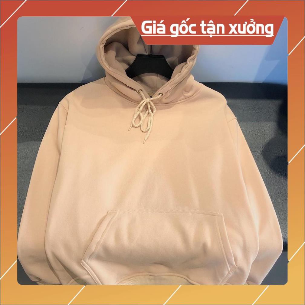 Áo Hoodie BASIC màu trơn unisex nam nữ màu xanh đỏ tím vàng cam đen hồng xám trắng be form thụng ₆