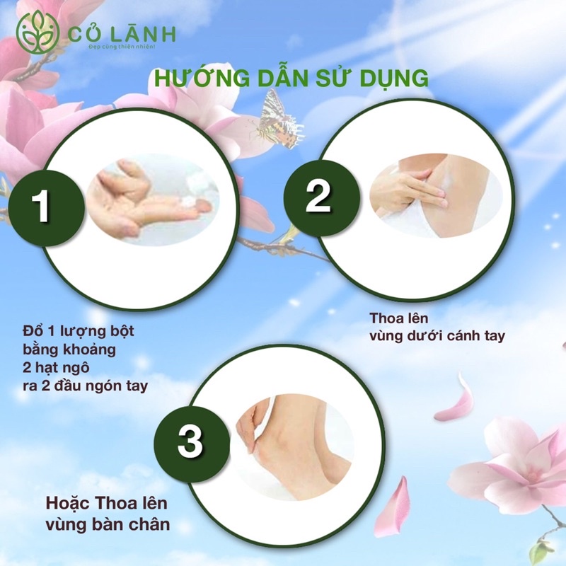 Bột khử mùi chân và nách Cỏ Lành 35G
