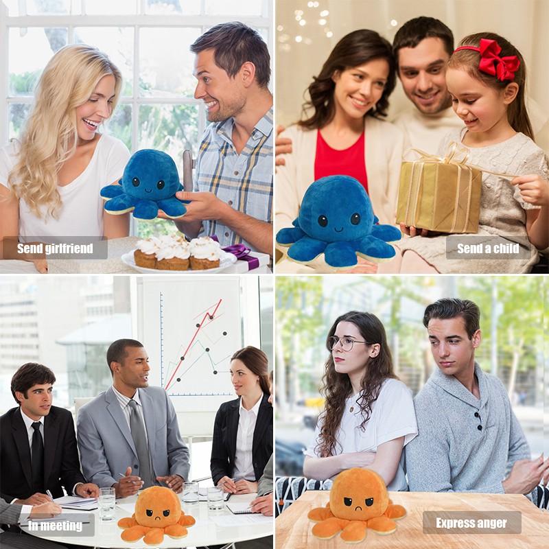 【ĐỒ CHƠI PH】 TIKTOK CÓ THỂ TÁI TẠO BIPOLAR TEETURTLE OCTOPUS TOY PLUSH TEETURTLE TIKTOK MOOD SWITCHER TRẺ EM QUÀ TẶNG BẠN GÁI