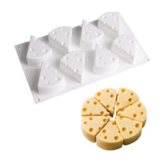 Khuôn silicon hình phô mai 3D là thạch rau câu/pudding cho bé