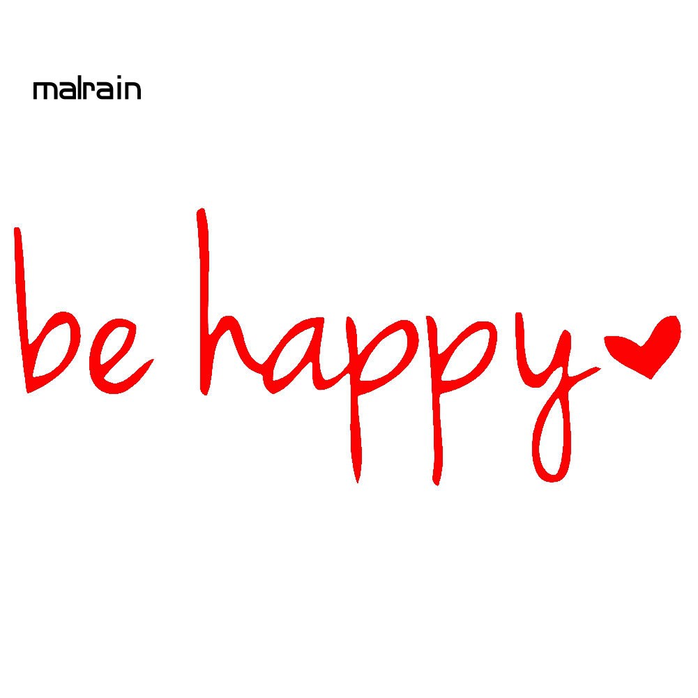 Sticker chữ be happy birthday dán xe hơi