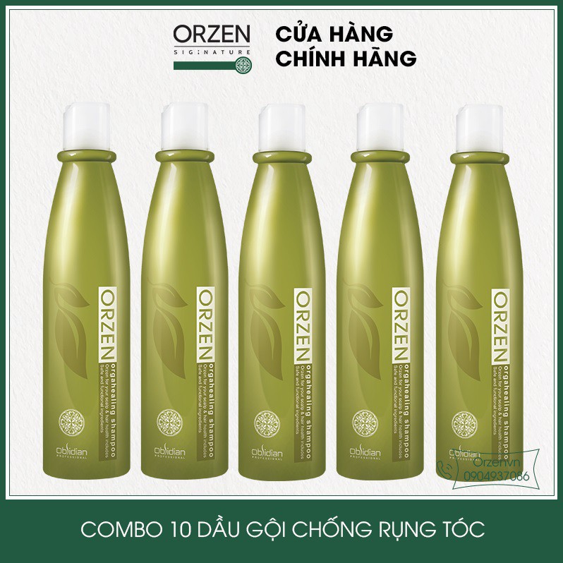 [ Tặng mã giảm 50% tối đa 20k ] Combo 10 Chai dầu gội chống rụng tóc orzen orgahealing shampoo nắp trắng