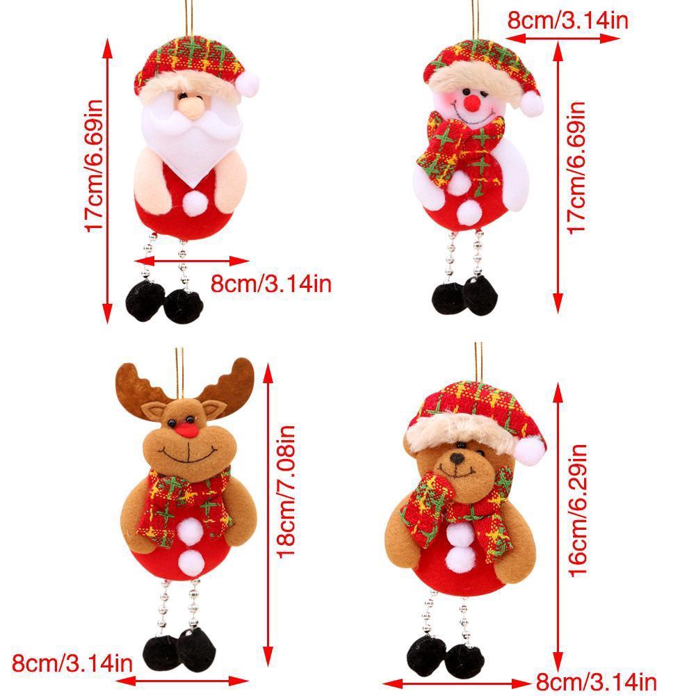 Phụ Kiện Treo Trang Trí Cây Thông Giáng Sinh Hình Ông Già Noel / Người Tuyết / Nai Sừng Tấm