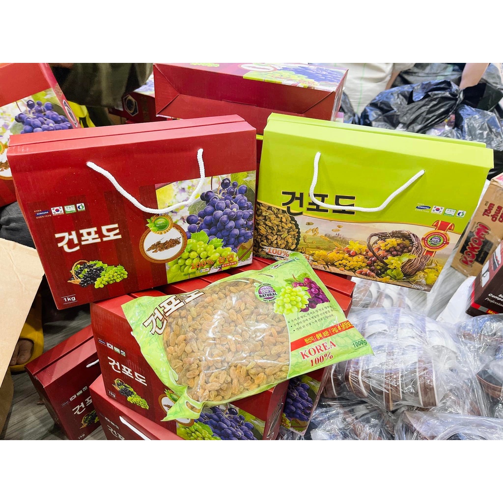 Nho sấy khô công nghệ Hàn Quốc,FREESHIP,hạn sử dụng 1 năm