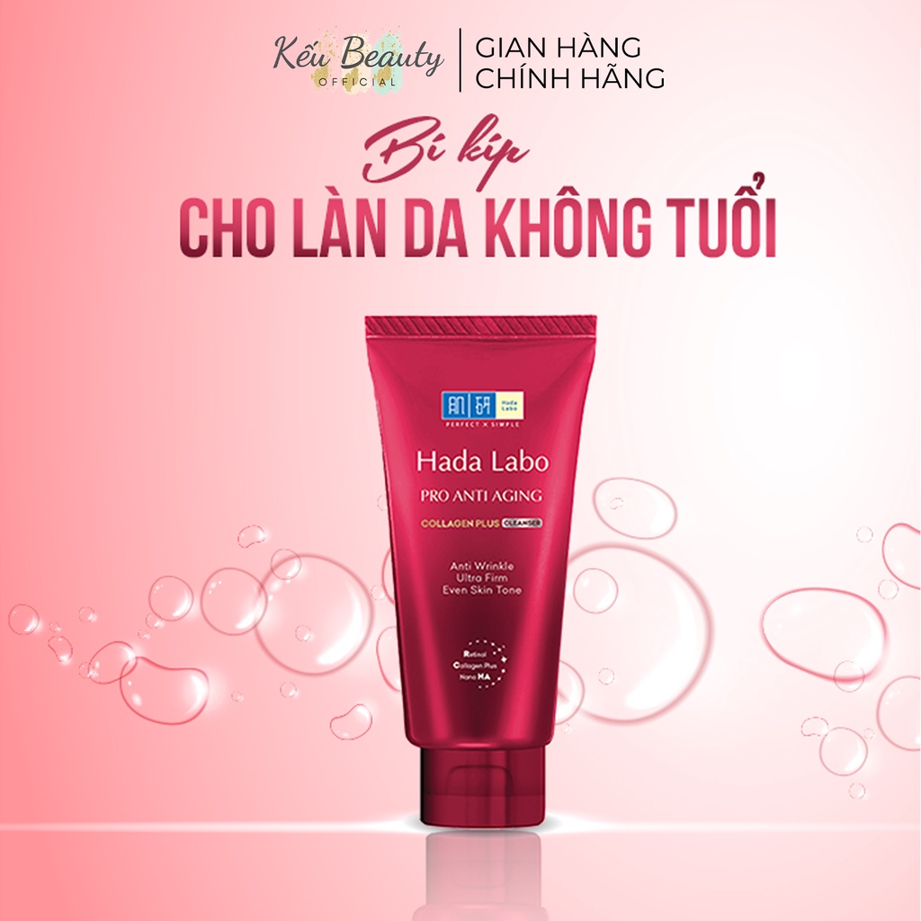 Kem rửa mặt dưỡng chuyên biệt chống lão hóa Hada Labo Pro Anti Aging Cleanser 80g