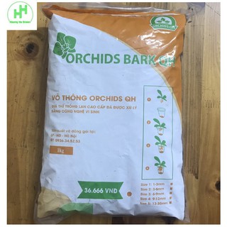 Vỏ Thông ORCHIDS QH, Gía Thể Trồng Lan Cao Cấp Đã Qua Sử Lý Bằng Công Nghệ Vi Sinh, Size 3(6-9mm) Bịch 1Kg