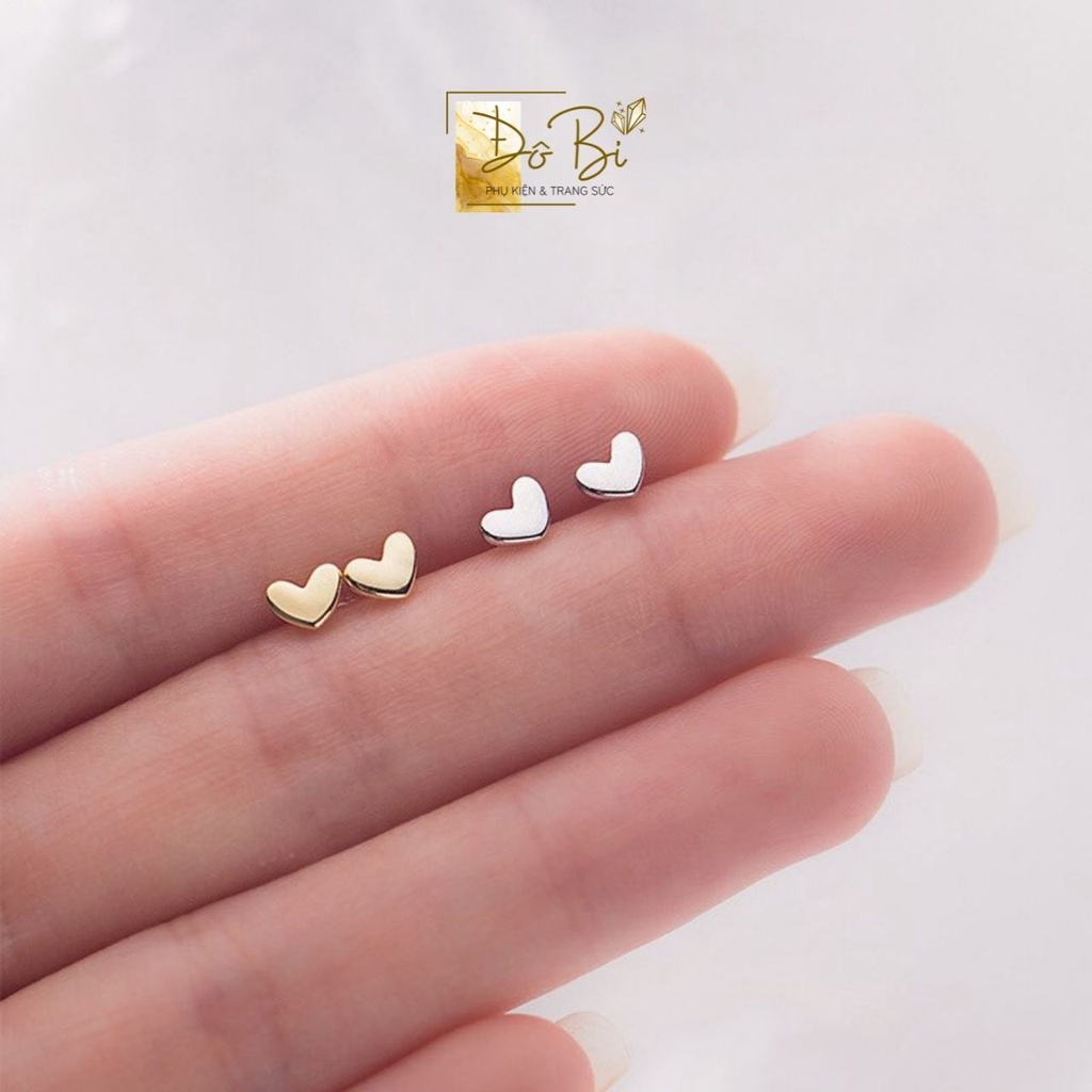 Bông tai trái tim nhỏ mini đáng yêu ĐôBi
