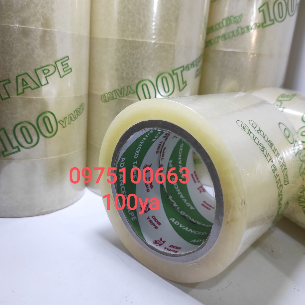 Băng keo 100 Yard - keo trong dán thùng