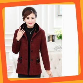 Áo Khoác trung niên, áo dạ cúc cho mẹ,