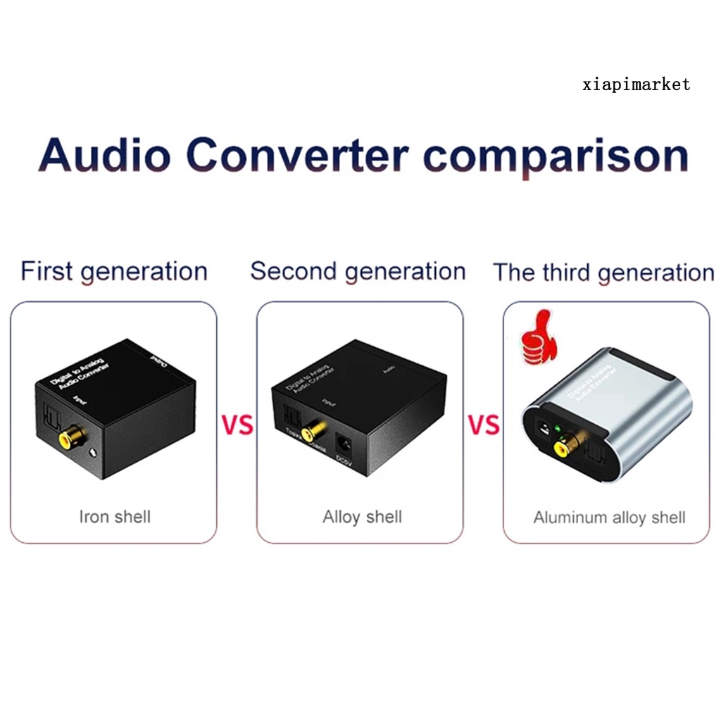 MALO_Stereo Audio Coaxial Toslink Digital to Analog Converter Amplifier Decoder Adapter for TV