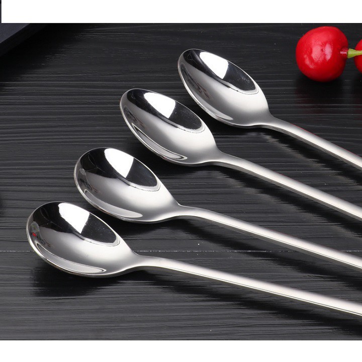 Thìa Inox Cán Dài / Muỗng Pha Cafe, Sinh Tố Phong Cách Hàn Quốc Tiện Dụng 88279 Shop Giao Hàng Nhanh
