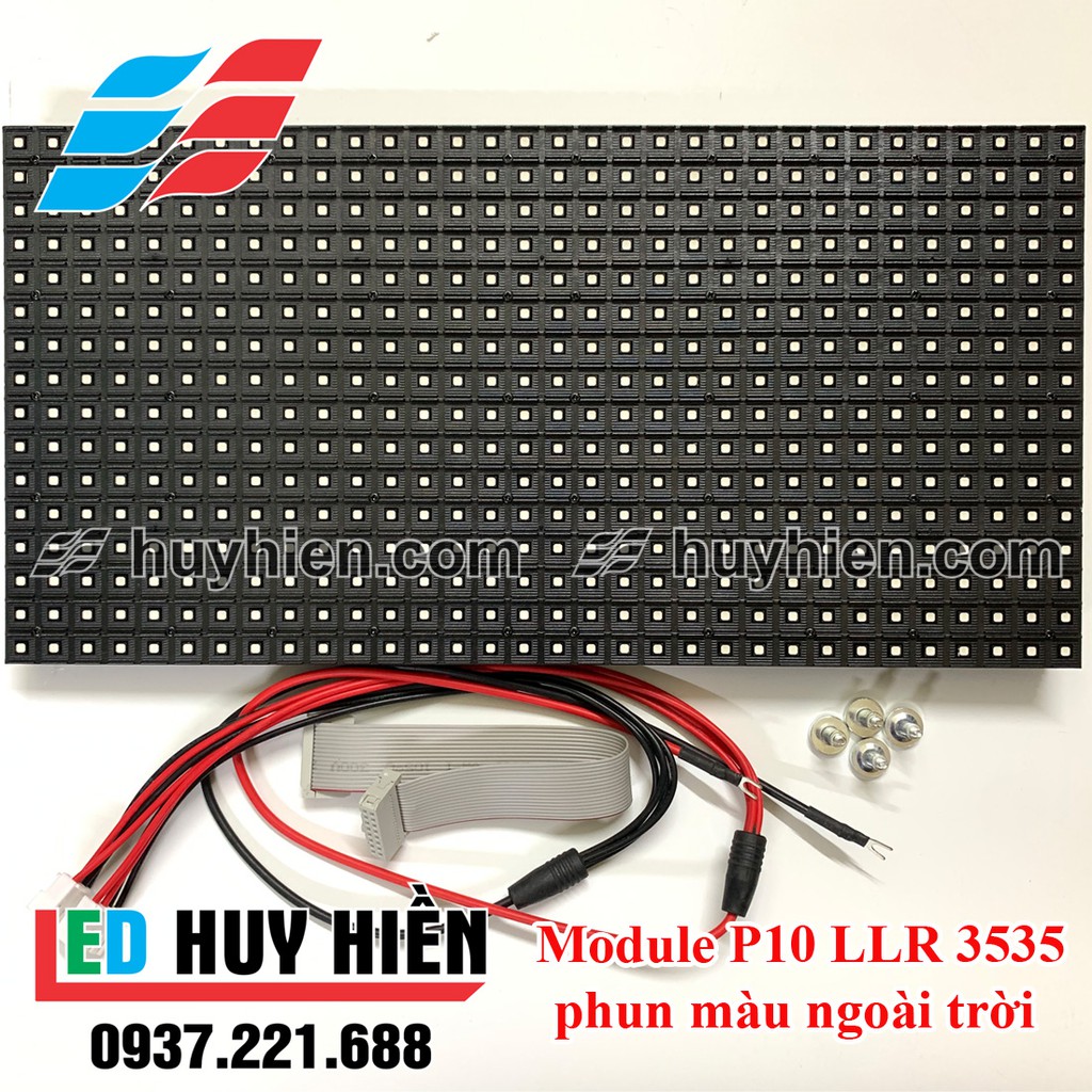 Module Led p10 phun màu ngoài trời LLR  (Led P10 full màu ngoài trời LLR) đủ phụ kiện