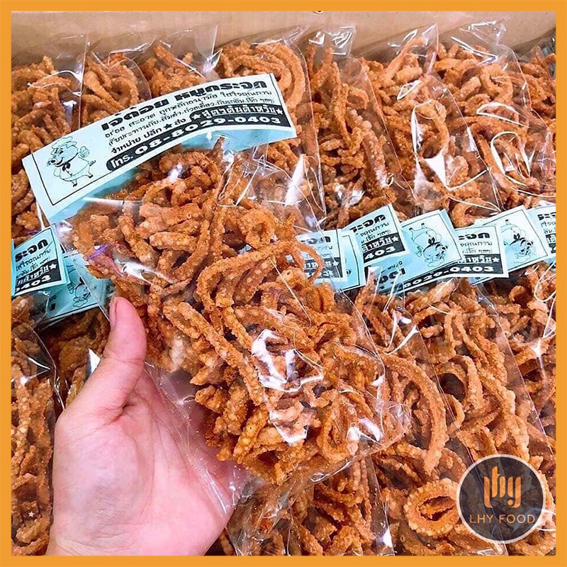Da heo chiên giòn Thái Lan, da heo chiên phồng Thái Lan gói 100g Ăn vặt LHY FOOD Hà Nội