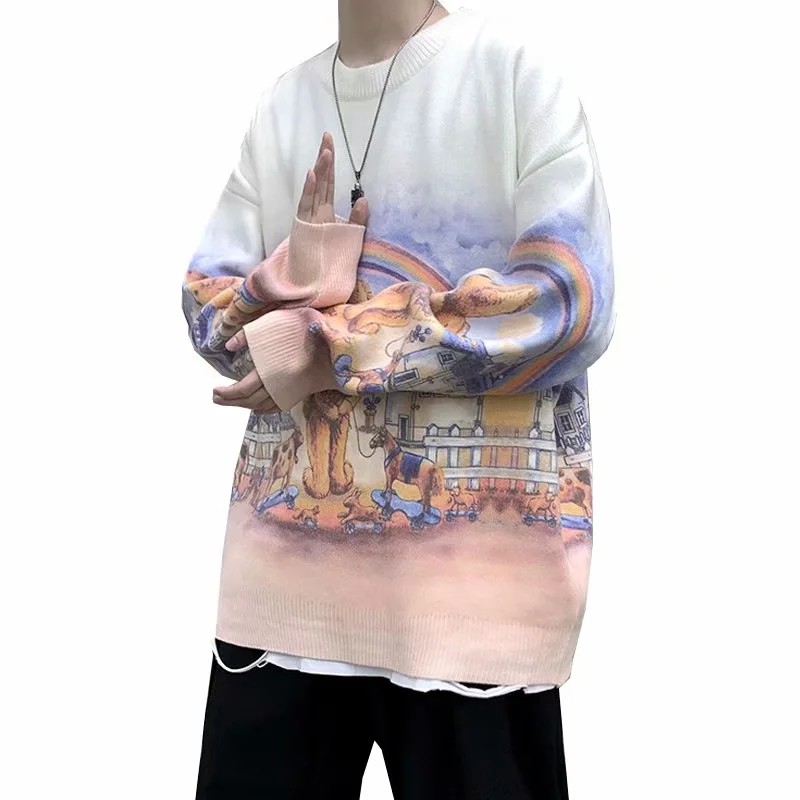 Áo Nỉ Tay Dài In Hình Gấu Trẻ Trung Cho Nam