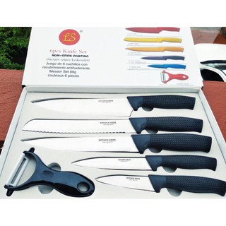 Bộ dao 6 món kitchen knife cao cấp kèm dụng cụ nạo