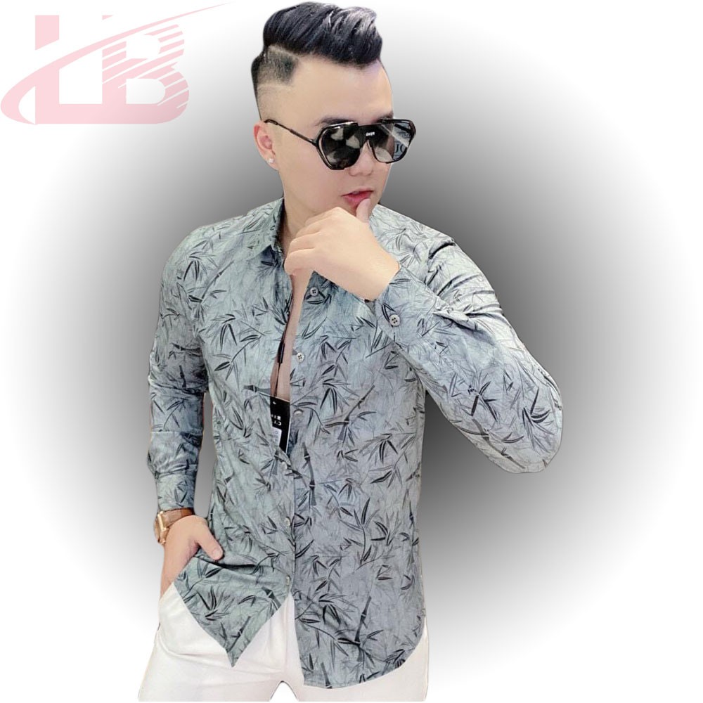 Áo sơ mi lụa dài tay nam LB010, vải dày, mát , đường may sắc sảo, áo sơ mi cao cấp LB1990 store