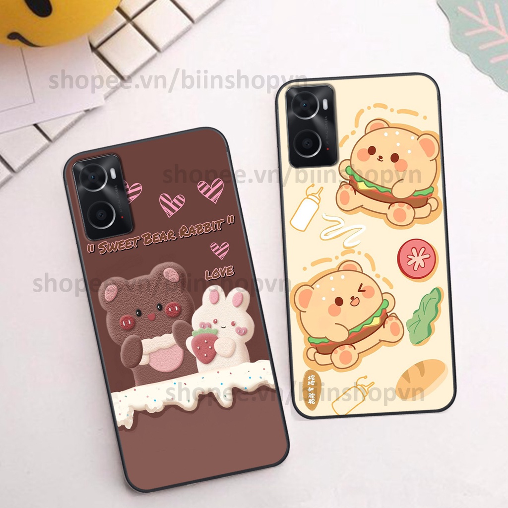 Ốp Oppo A76 in hình gấu chocolate kẹo ngọt siêu đẹp siêu xinh