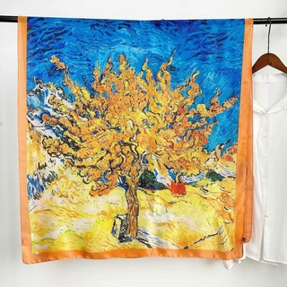 Khăn lụa hoa cao cấp – khăn lụa hiệu - quàng cổ dài linh linh silk