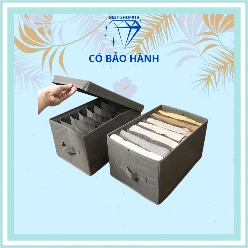 Hộp Vải Chia 7 Ngăn 9 Ngăn Đựng Quần Áo Gấp Gọn Bằng Vải Oxford 600D Cao Cấp Xuất Khẩu Có Bảo Hành