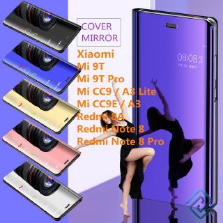 Xiaomi Mi 9T Pro CC9 CC9E A3 Lite Redmi 8A Note 8 Pro Note 8T Electroplate Mirror case Flip Stand casing