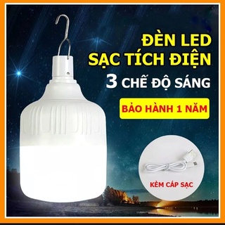 Bóng đèn Led tích điện USB Không Dây, bóng Led sạc điện 30W-50w-80w-100w (bóng trắng)