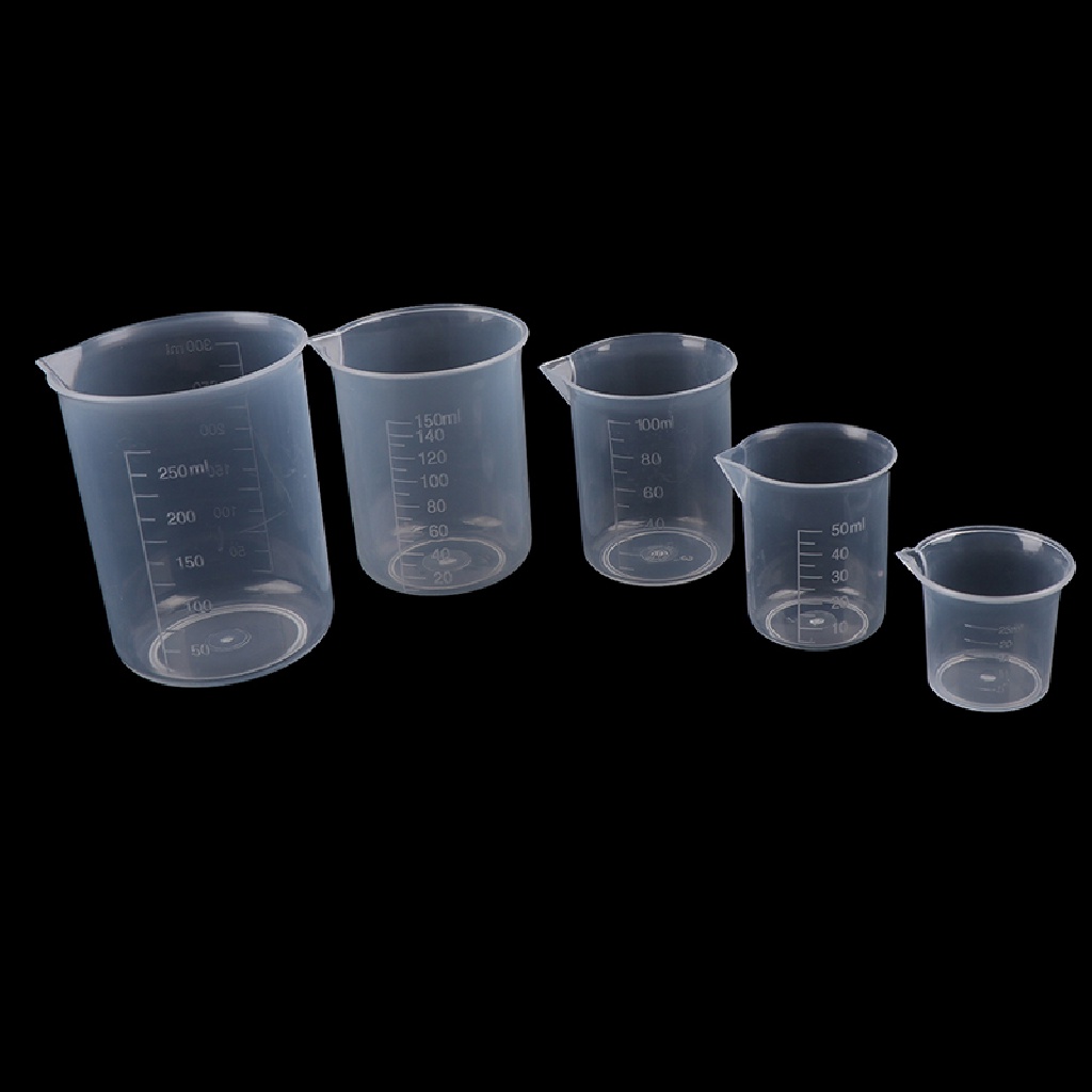 Set 2 cốc đo lường bằng nhựa PP trong suốt an toàn tiện dụng cho nhà bếp