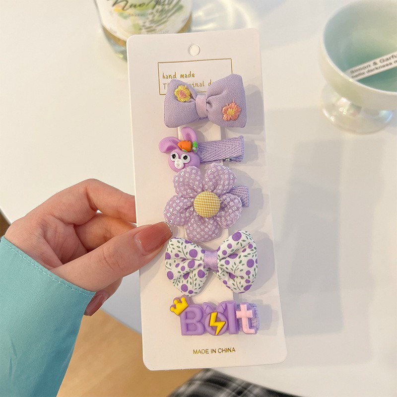 Set 5 kẹp tóc cho bé phong cách Hàn Quốc BQSHOP