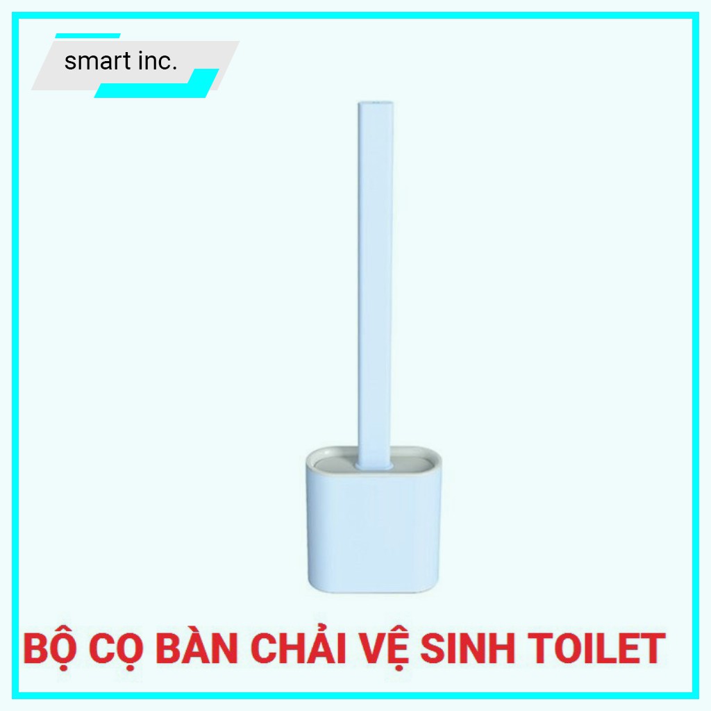 Cây Chổi Cọ Tẩy Rửa Bồn Cầu Nhà Tắm Kèm Hộp Đựng Gắn Dán Tường Bàn Chải Silicon Chà Rửa Toilet Nhà Vệ Sinh