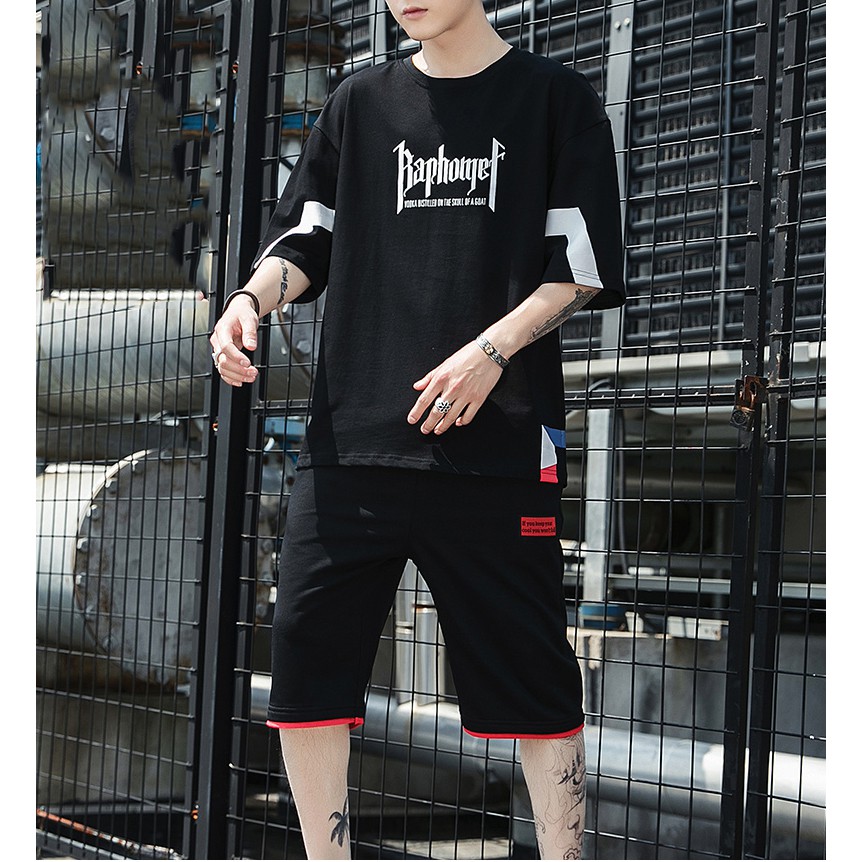 Bộ Quần Áo Thun Nam Thời Trang In Chữ RAPHOTEF Cá Tính Năng Động Zenkonam MEN QA 090