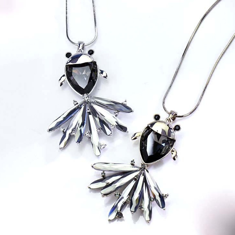 Vòng cổ nữ SINLEERY MY051 phối mặt đính đá zircon thời trang phong cách Âu Mỹ