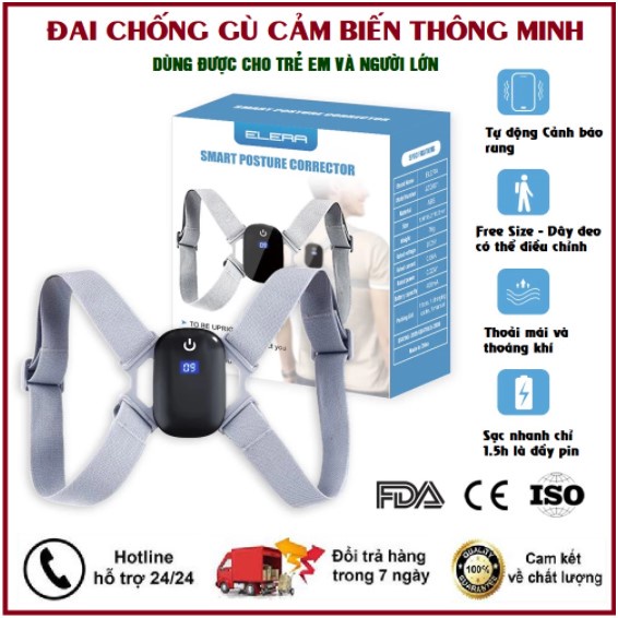 ❌XÓA GÙ VẸO LƯNG BÉ❌ Đai chống gù lưng SMART POSE điều chỉnh tư thế thông minh, cảm biến báo rung, đếm số lần ngồi sai