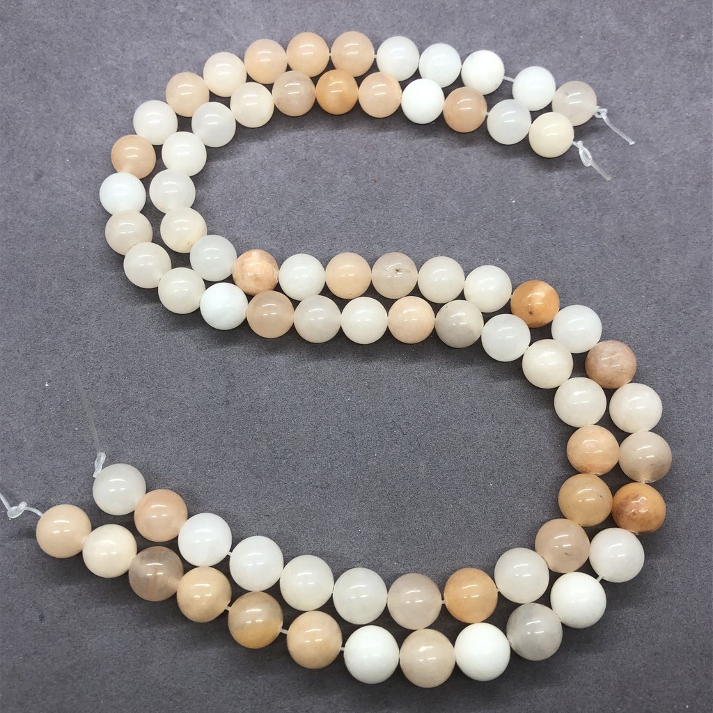 Chuỗi hạt đá thạch anh hồng hình tròn 4-12mm DIY