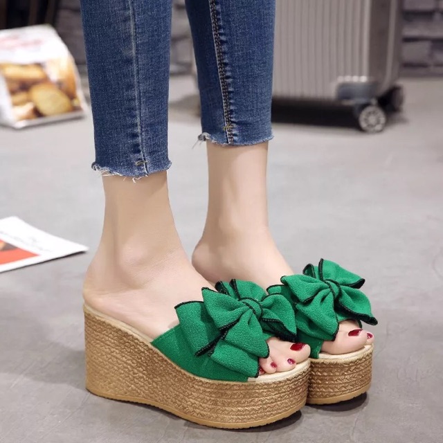 Giày dép đế xuồng quai nơ