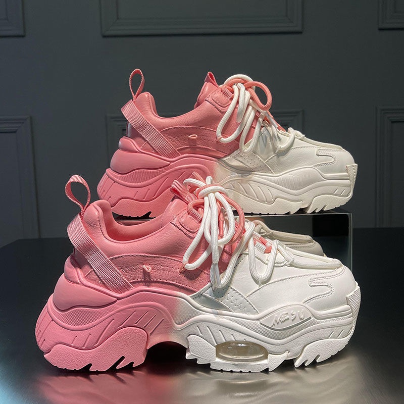 Giày Sneaker Đế Dày Tăng Chiều Cao Màu Sắc Hợp Thời Trang