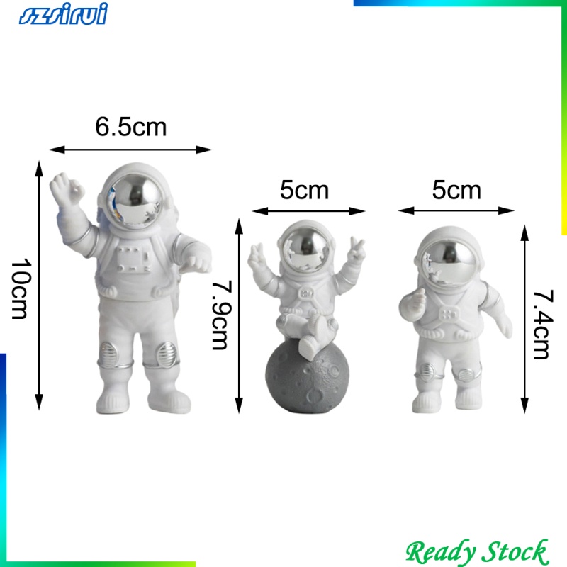 Bộ 3 Mô Hình Phi Hành Gia Trang Trí Độc Đáo