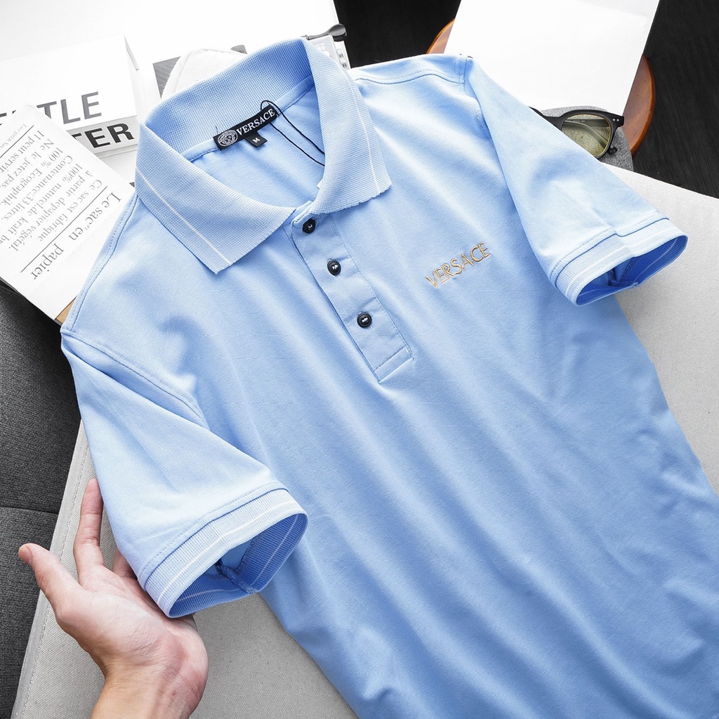 Áo thun cổ bẻ nam, chất vải polo dày dặn co giãn 4c