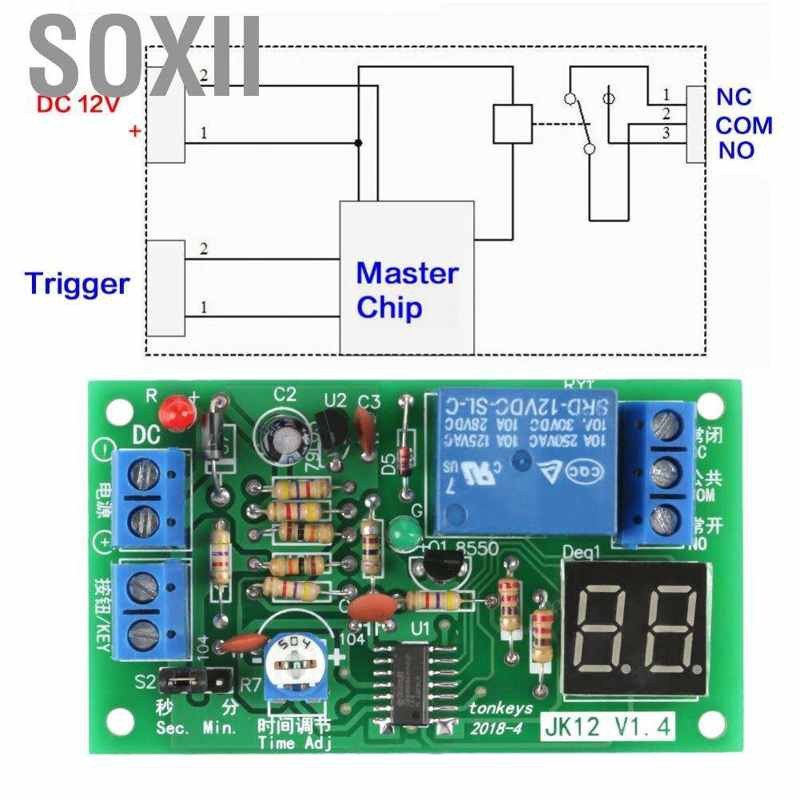 DC Bảng Mạch Rơ Le Hẹn Giờ Tự Động Tắt Mở Đèn Led 12v