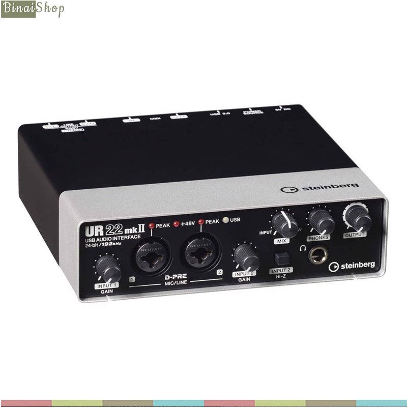 Steinberg UR22 MKII - Sound Card USB Thu Âm Chuyên Nghiệp, Karaoke Trực Tuyến, Livestream Và Broadcast